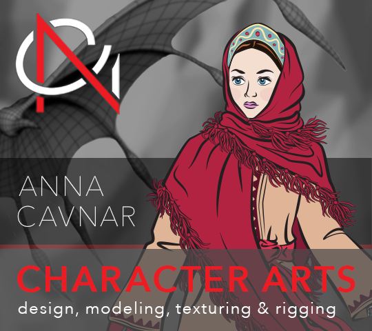 Anna Cavnar. Character Arts; design, modeling, texturing, and rigging