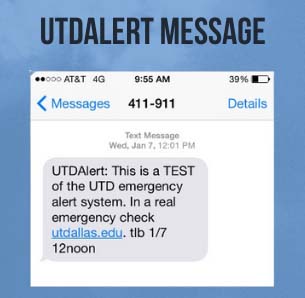 UTDAlert Text Message